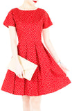 Bountiful Baby Blooms Flare Dress with Short Sleeves