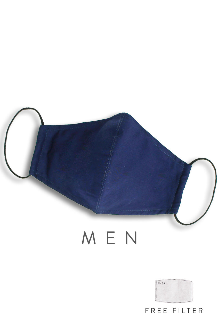 CHIVALRY Essential Pure Cotton Face Mask - Midnight Blue