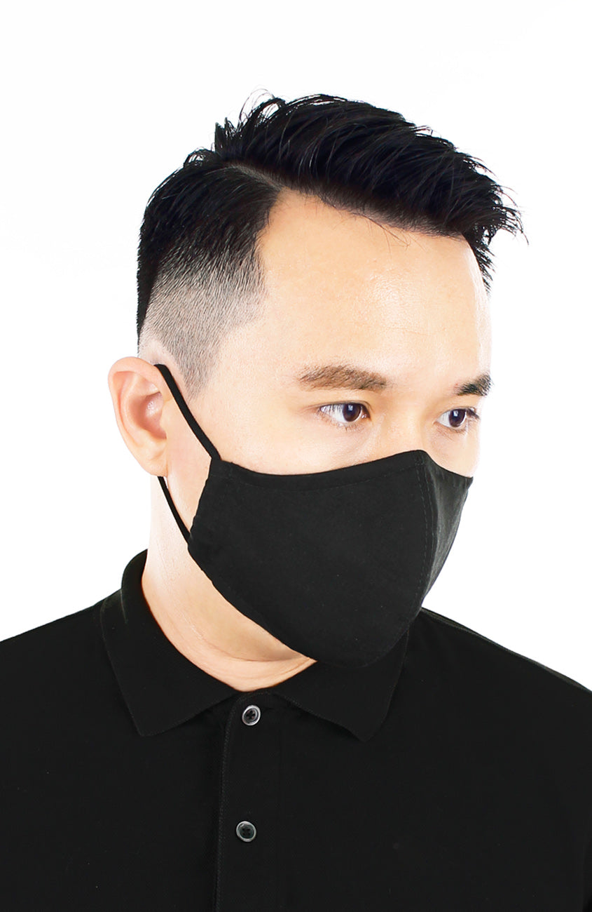 CHIVALRY Essential Pure Cotton Face Mask - Noir Black