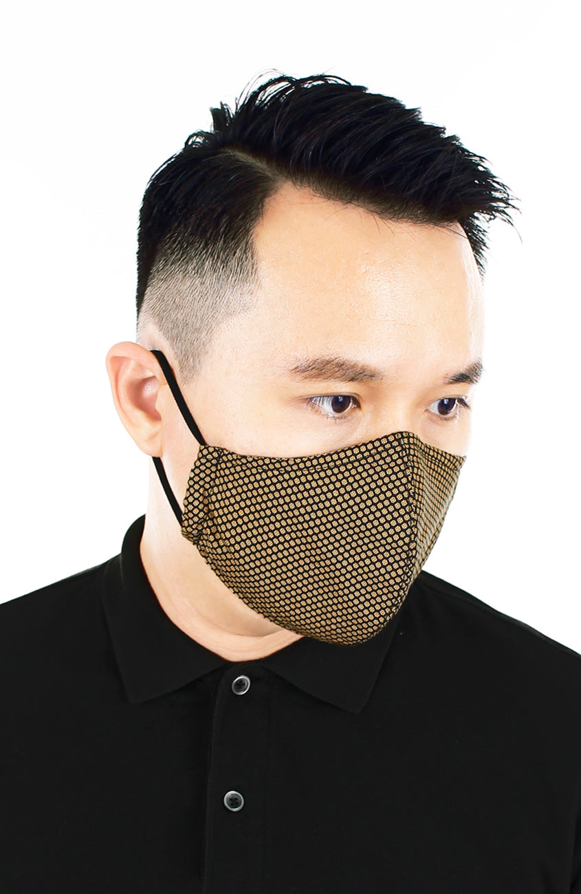 CHIVALRY Honeycomb Pure Cotton Face Mask - Bronze