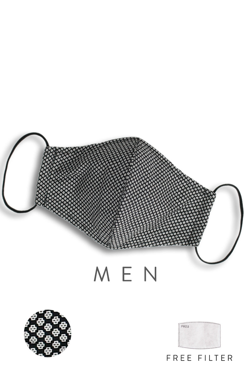 CHIVALRY Honeycomb Pure Cotton Face Mask - Silver