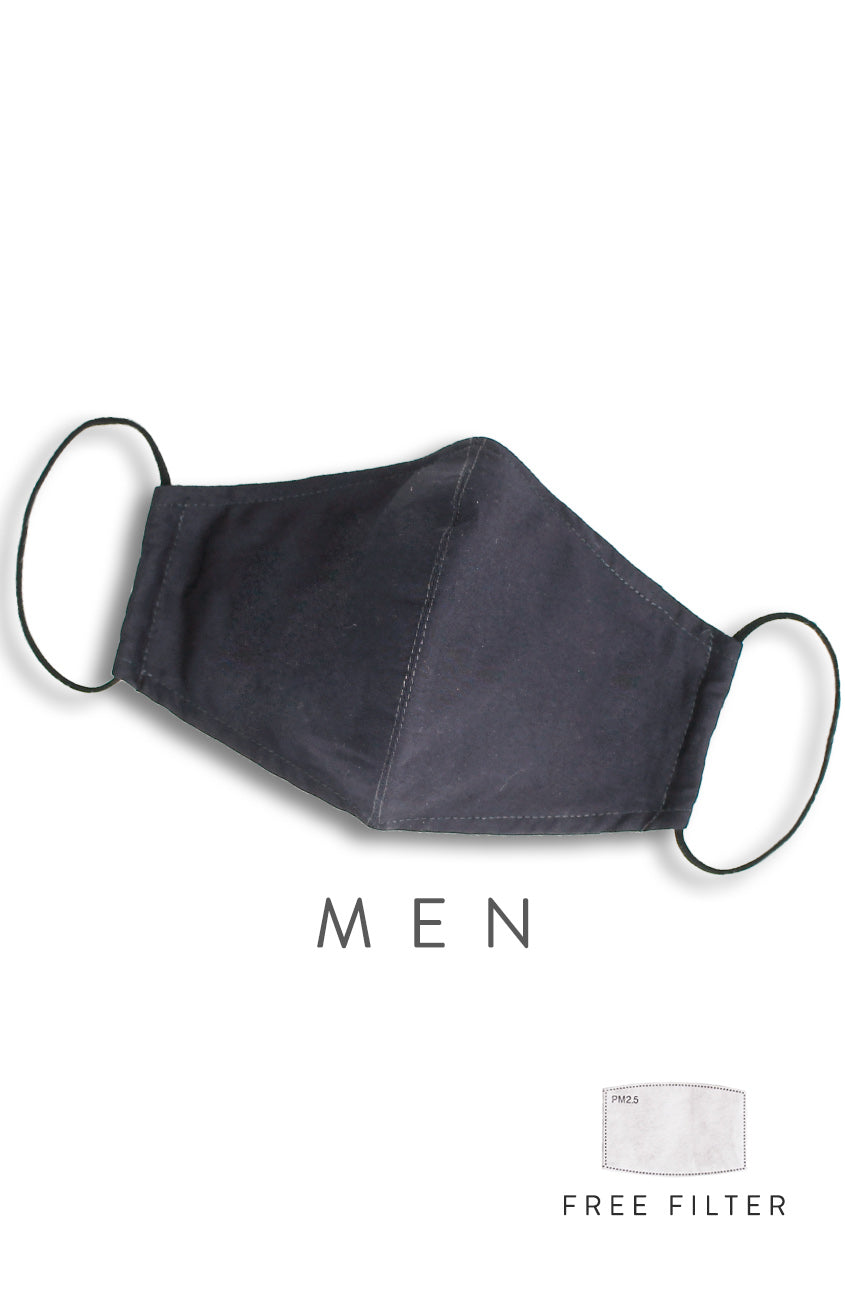 CHIVALRY Pure Cotton Face Mask - Charcoal