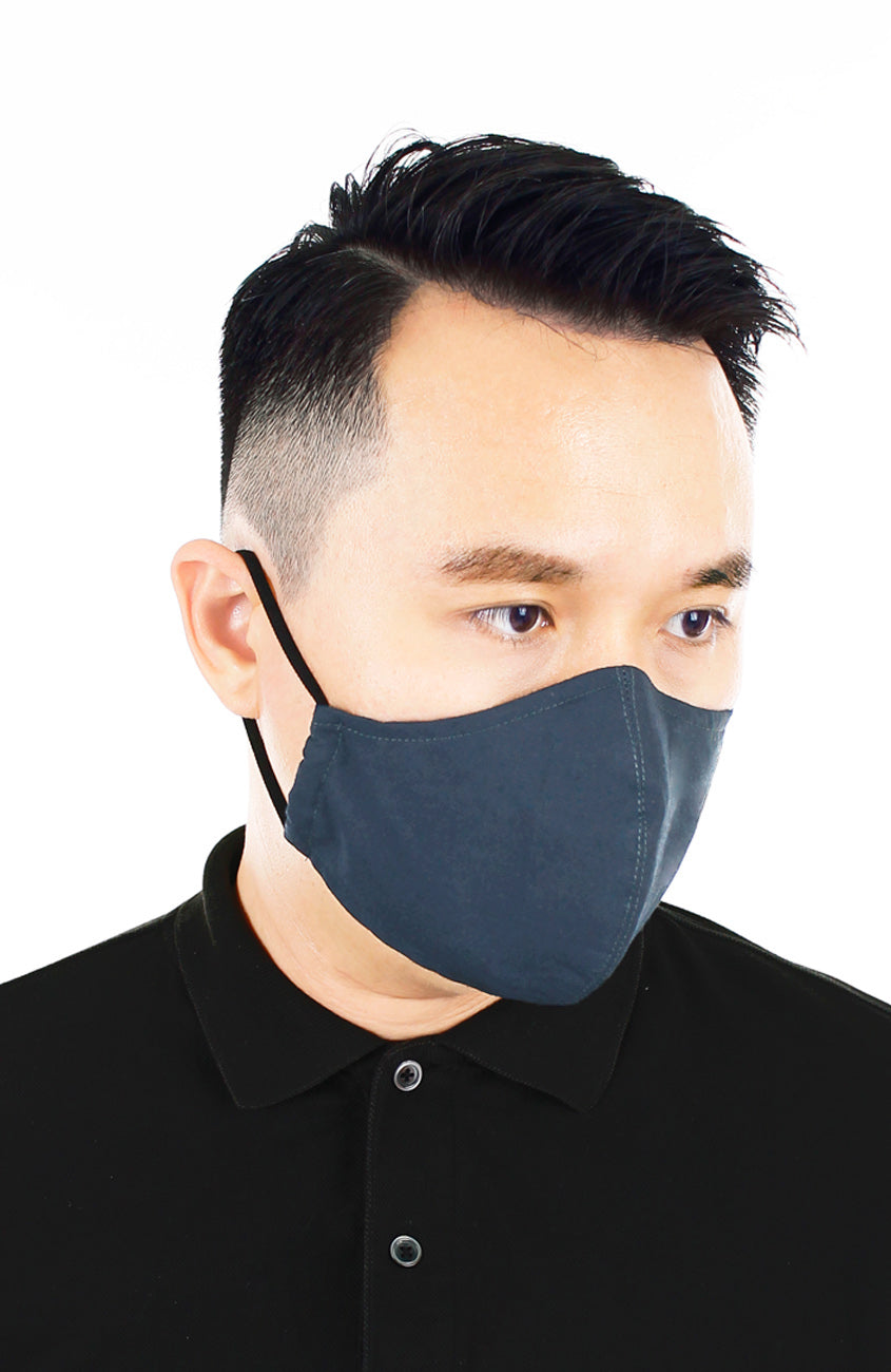 CHIVALRY Pure Cotton Face Mask - Steel Blue