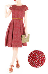 Charming Clematis Flare Tea Dress