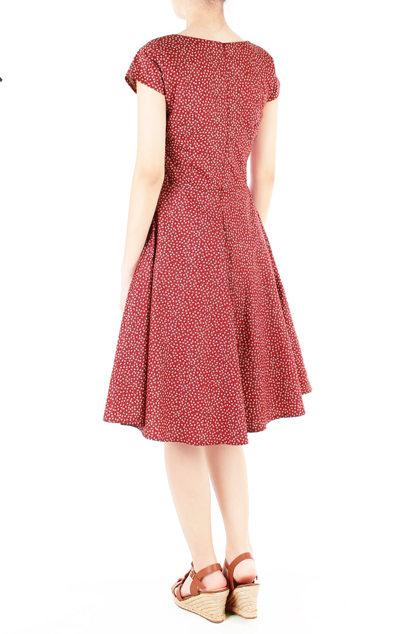 Charming Clematis Flare Tea Dress