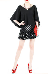 Charming Polka Dot Mini Trumpet Skirt with Safety Shorts