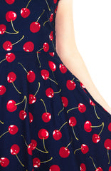 Cherry Picking Flare Tea Dress