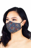 Chinoiserie Sakura Pure Cotton Face Mask - Autumn Blue