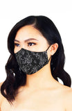 Chinoiserie Sakura Pure Cotton Face Mask - Raven Black