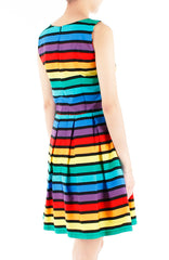 Christmas Candy Cane Flare Dress