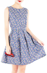 Christmas Winter Posy Flare Dress