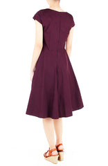 Classic Weekender Flare Tea Dress - Mulberry