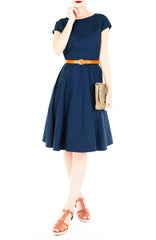 Classic Weekender Flare Tea Dress - Riviera Blue