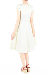 Classic Weekender Flare Tea Dress - Vanilla