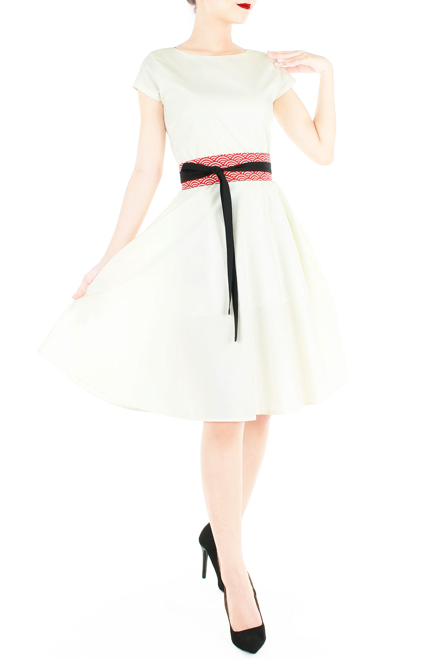 Classic Weekender Flare Tea Dress - Vanilla