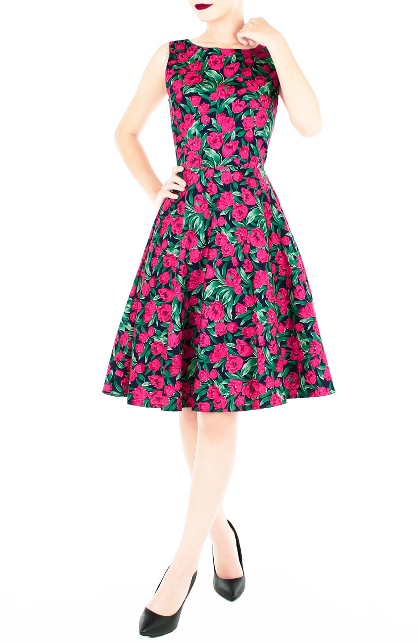 Conservatory of Tulips Flare Midi Dress