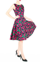 Conservatory of Tulips Flare Midi Dress