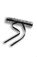 Contemporary Obi Belt - Black Chantilly