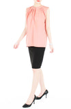 Creative Leadership High Neck Blouse - Rose Pink