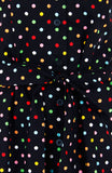 Cupcake Sprinkles & Dots A-Line Button Down Dress - Black