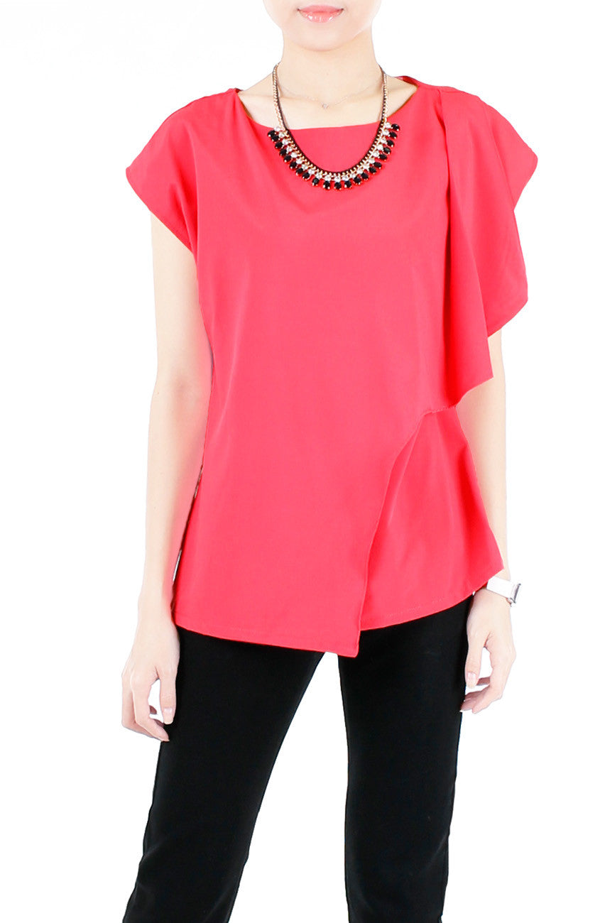 Current Cascade Top - Cerise Pink