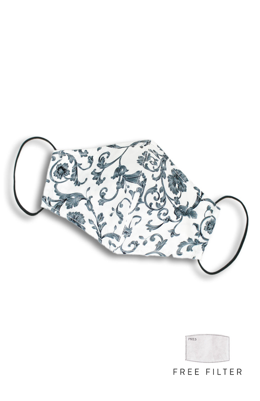 Dame of Renaissance Pure Cotton Face Mask - Earl Grey