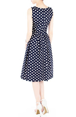 Dance Floor Date Flare Midi Dress in Dots