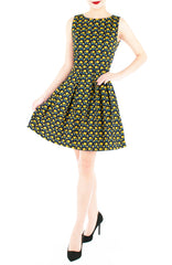 Dancing Dahlias Flare Dress