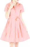 Darling Dots Anna Shirtdress - Peach Pink