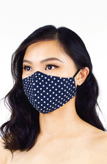 Darling Dots Pure Cotton Face Mask - Midnight Blue