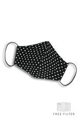 Darling Dots Pure Cotton Face Mask - Flamenco Black
