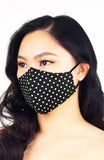 Darling Dots Pure Cotton Face Mask - Flamenco Black