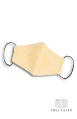 Darling Dots Pure Cotton Face Mask - French Khaki