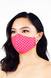 Darling Dots Pure Cotton Face Mask - Hot Pink