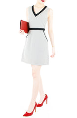 Darling Dots 60s Mod A-Line Dress - White