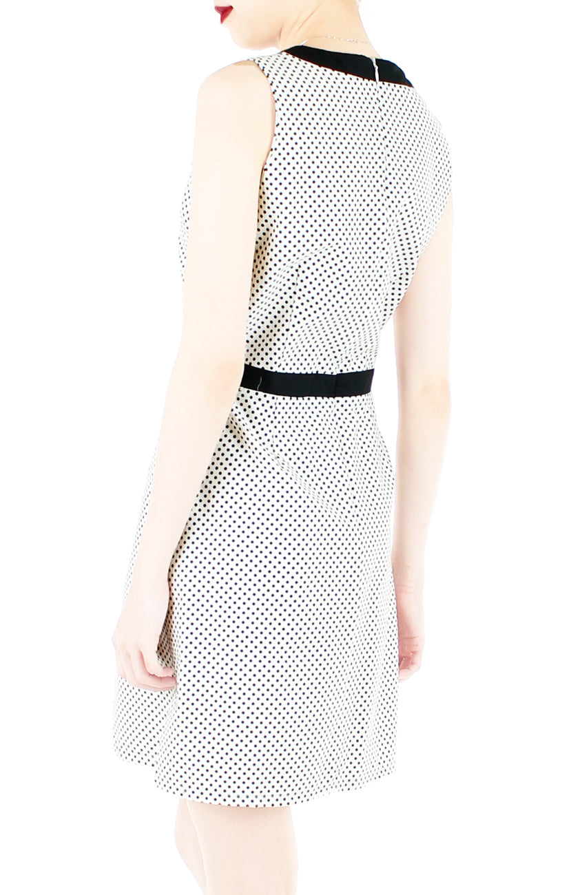 Darling Dots 60s Mod A-Line Dress - White
