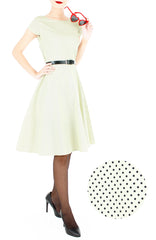 Darling Dots Flare Tea Dress - Antique Ivory