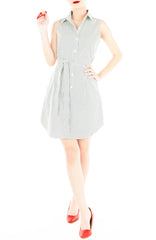 Darling Dots Shirtdress - White