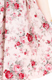 Delicate Rose Artisan Cheongsam Dress - Red
