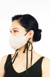 Essential Pure Cotton Face Mask in Head Ties - Seashell
