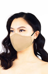 Essential Pure Cotton Face Mask in Latte