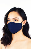 Essential Pure Cotton Face Mask in Midnight Blue