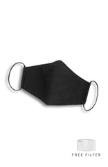 Essential Pure Cotton Face Mask in Noir Black
