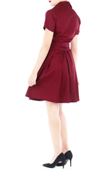 Everlasting Anna Shirtdress in Wine Red