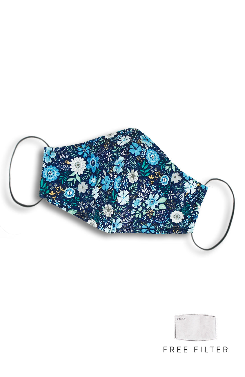 Eywa’s Pandora Garden Pure Cotton Face Mask - Serene Blue
