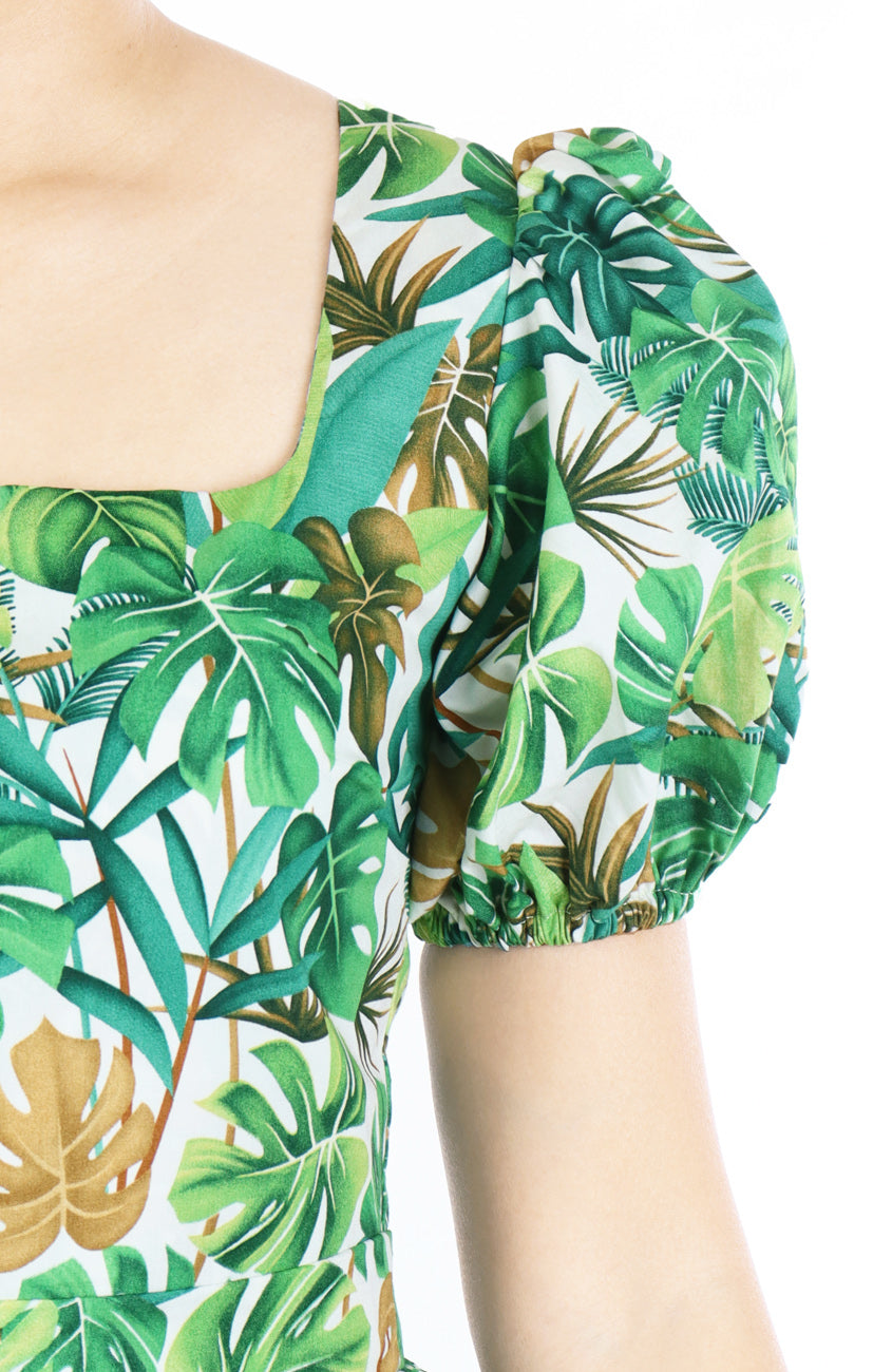 Tropical Fresh Palm Alice Dress