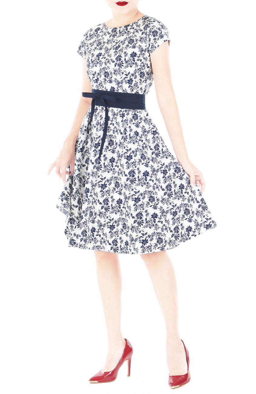 First-class Florals Flare Tea Dress