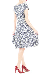 First-class Florals Flare Tea Dress