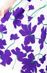 Fleur Freesia Flare Midi Dress - Purple