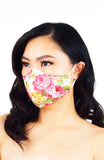 Florescence Roses Pure Cotton Face Mask - Pearl White